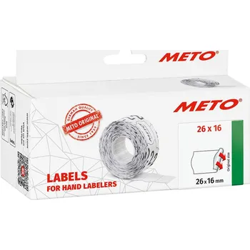 Kotouček do pokladny a tiskárny štítků METO cenovky 9506166 přemístitelné Šířka etikety: 26 mm Výška štítku: 16 mm bílá 1 ks