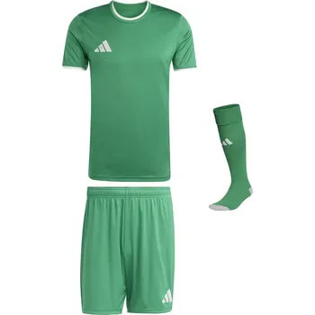 Fotbalový komplet Adidas Entrada 26 dres, trenky a stulpny zelený Velikost: 116