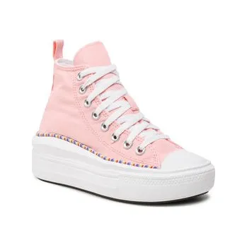 Dámské tenisky Plátěnky Converse Chuck Taylor All Star Move Hi 272853C Růžová 37