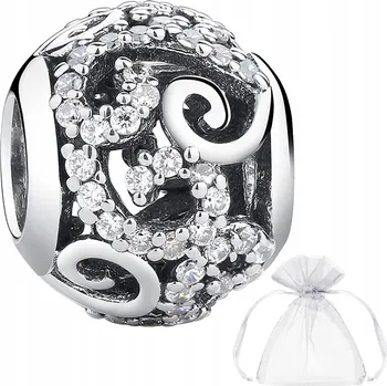 Přívěsek Charms zawieszka srebro 925 Koralik Diamond