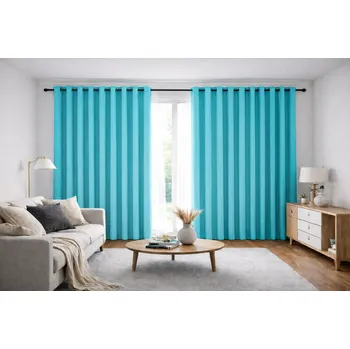 Orbytex Zatemňovací závěs hotový - uni tyrkys Rozměry: Š/V 145x150 (1ks), Vršek závěsu: ŘASÍCÍ STUHA