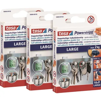 Izolační páska tesa POWERSTRIPS® Large Oboustranná lepicí páska bílá Množství: 30 ks
