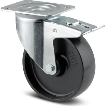 Pojezdové kolečko TENTE KOLEČKA Kolečko ESD 125mm, s brzdou, plotýnka, 3477XOP125P63 LW60 BH161 - ESD