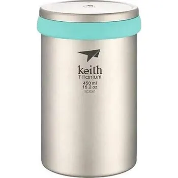 Kempingové nádobí Keith Titanium Mug Infuser - 450 ml Turquoise