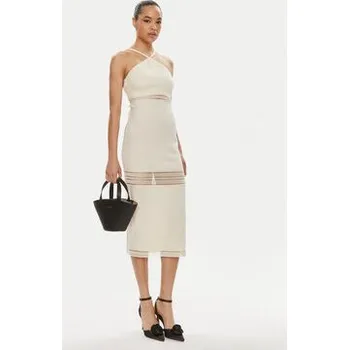 Dámské šaty Patrizia Pepe Letní šaty 2A2729/A268-W362 Écru Slim Fit 40