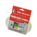 Těsnicí profily z EPDM pryže P, 9 mm × 5,5 mm, délka 6 m 6 m bílá