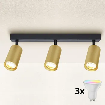 Bodové svítidlo Brilagi - LED Stmívat. bodové svítidlo SELE GOLDEN 3xGU10/6W/230V černá/zlatá