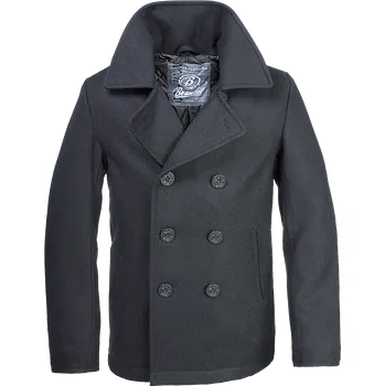 Dámský kabát Kabát Brandit Pea Coat černý - Akce Velikost: 5XL