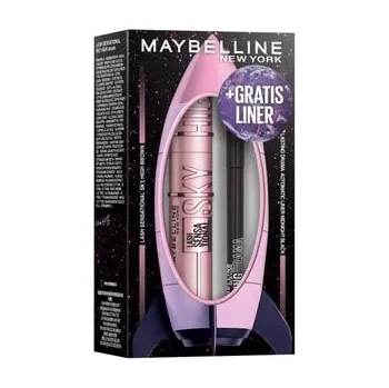 Make-up Maybelline Lash Sensational Sky High Brown + Lasting Drama Automatic Liner - Xmas Coffret Sada na líčení očí
