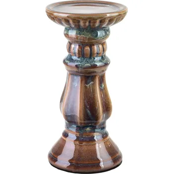 Svícen Keramický svícen Yarine 20,5 cm hnědý