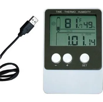 Domácí teploměr Teploměr plus vlhkoměr DS102 se záznamem - USB Datalogger