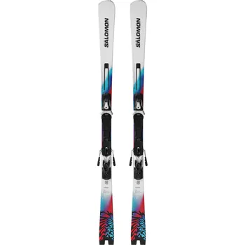 Sjezdové lyže Salomon E Addikt + MI12 GW F80 L47891800 - white/neon blue/red 163