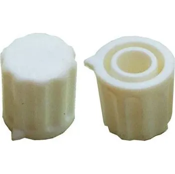 vypínač Přístrojový knoflík KP1406, 14x15mm, hřídel 6mm, bílý s šipkou