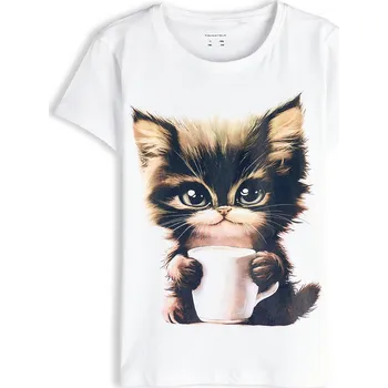 Dívčí oblečení GATE Bavlněné tričko s potiskem 10Y 426-0123/10