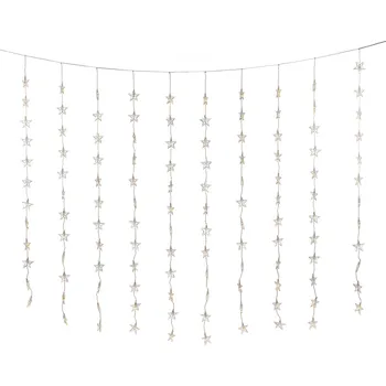 Dekorativní svítidlo Konstsmide světelný závěs - hvězdičky vnitřní 230 V/50 Hz Energetická třída (EEK2021): G (A - G) 120 LED teplá bílá (š x v) 140 cm x 120 cm