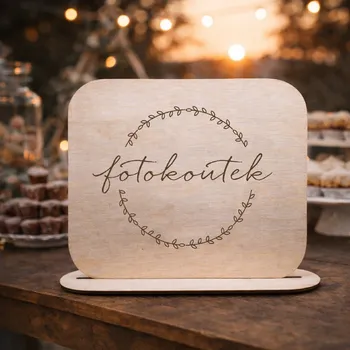 Svatební dekorace Svatební cedulka FOTOKOUTEK - LÍSTKY
