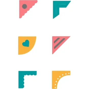 Kancelářská technika Sizzix 663481 Řezací šablona Kreativní rohy 7 ks