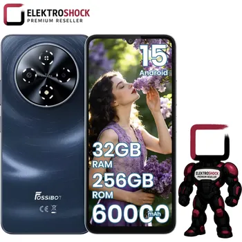 Mobilní telefon Fossibot S5 6,88" Barva: Černá + Voucher na prodlouženou záruku 36 měsíců a garanci výměny zboží v případě poruchy