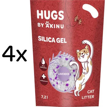 HUGS by Akinu Silika gel levandule stelivo pro kočky 4 x 7,2 l