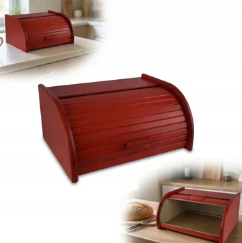 chlebník Chlebník jednodílný Peewit červený dřevěný