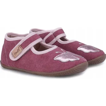 Podprsenka Emel dětské papuče na suchý zip fialové, velikost 27