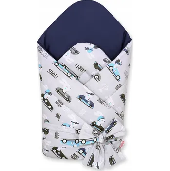 Zavinovačka Zavinovačka pro miminka s vázáním 2v1, vyztužená a měkká - zajíčci v autíčku