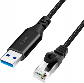 Síťový kabel Adaptér LogiLink USB 3.0 RJ45 1m CAT6 S-FTP Gigabit Ethernet kabel