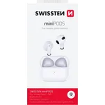 BLUETOOTH TWS SLUCHÁTKA SWISSTEN MINIPODS BÍLÁ
