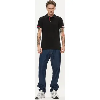 Pánské oblečení Geox Polokošile M4510L T2649 F9000 Černá Regular Fit M