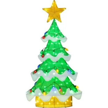 Dekorativní svítidlo Vánoční stromeček s LED světýlky CM25132DE-S, 130 cm - A COSTWAY