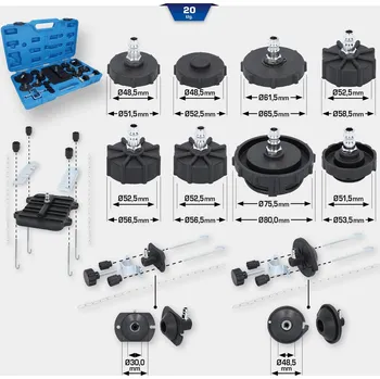 Nářadí pro automobil Brilliant Tools BT701220 Univerzální adaptérová sada pro odvzdušnění brzd, 20 ks
