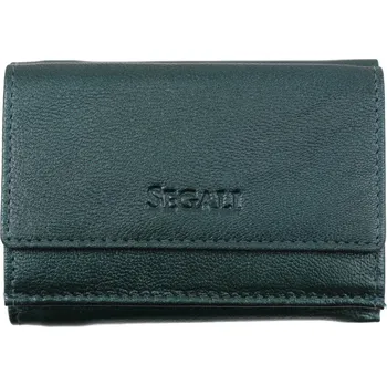 Peněženka Malinká dámská kožená peněženka Segali SG1756 MINI perleťově tmavě zelená