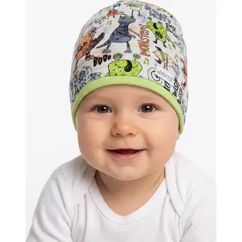 Kojenecká čepice ESITO | Dětská čepice Monsters - zelená / 40