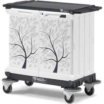 Úklidový vozík TTS Italy Vozík pro rozvoz léků Magic Art 20S Barva: kapok, Zásuvky: bez, Boční vaničky: bez