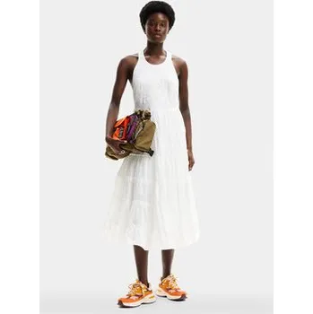 Dámské šaty Desigual Letní šaty MONSIEUR CHRISTIAN LACROIX Romantic 24SWVW78 Bílá Regular Fit S