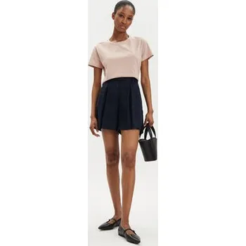 Pánské kraťasy Sisley Šortky z materiálu 4AGHL9013 Tmavomodrá Regular Fit 48