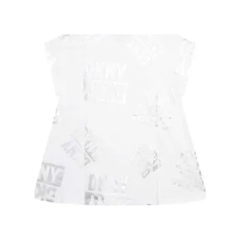 Dámské šaty DKNY Každodenní šaty D32884 D Bílá Regular Fit 14Y