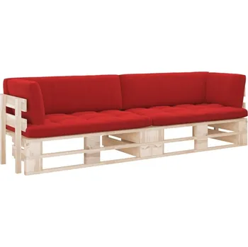 Zahradní pohovka 2místná pohovka z palet s poduškami impregnovaná borovice - 8720286310786