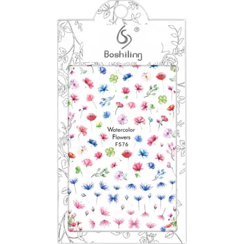 Nailee F576 samolepky na nehty barevné kytičky