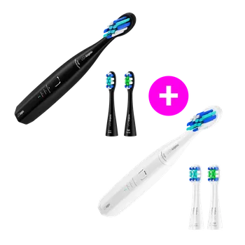 Péče o chrup Niceboy Akční set 2× Sonic Lite white + black