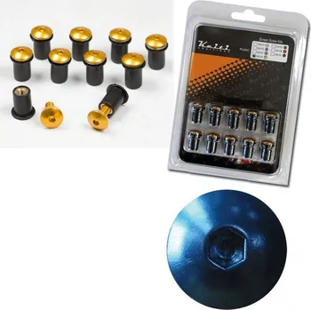 HSM Sada šroubů pro upevnění plexi (včetně plastové podložky) modré (10 ks)