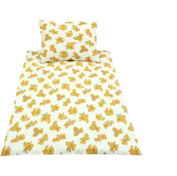 Příslušenství pro dětskou postel a kolébku Medvídek se šálou světlý (dětský krep)