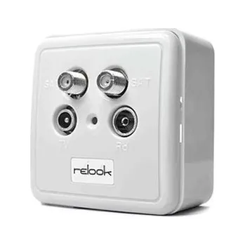 Elektrická zásuvka ZÁSUVKA ÚČASTNICKÁ TV-FM+2xSAT - KONCOVÁ