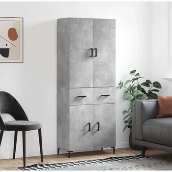 Příborník do zásuvky vidaXL Skříň highboard 69,5 x 34 x 180 cm kompozitní dřevo [3198145] Barva: Betonová šedá