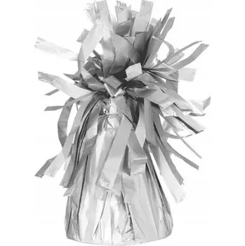 Balónek Závaží na balónky, fóliové, stříbrné pastelové, PartyDeco, 130 g, 4 ks