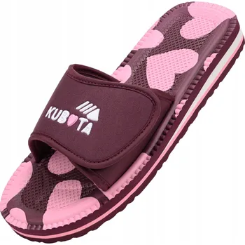 Dámská obuv DÁMSKÉ NAZOUVÁKY KUBOTA NA SUCHÝ ZIP VEL. 41 LEHKÉ NASTAVITELNÉ BORDOVÉ RŮŽOVÉ SRDÍČKA 41