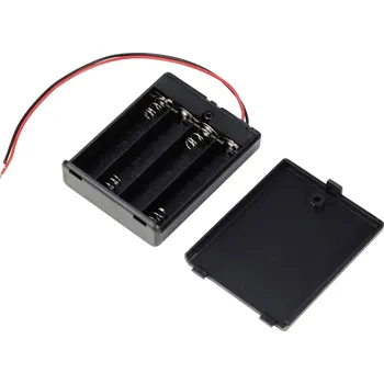 Držák baterie TRU COMPONENTS TC-13220684 bateriový držák 4x AAA kabel (d x š x v) 63 x 49 x 17 mm