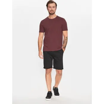 Pánské kraťasy Solid Šortky z materiálu 21200395 Černá Regular Fit XXL