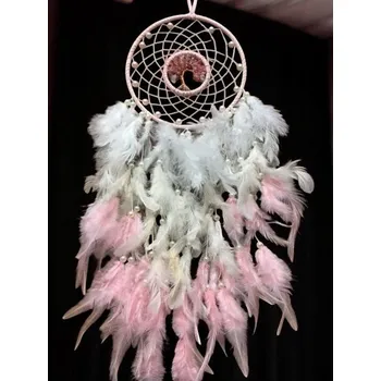 Lapač snů Lapač snů, strom života, bílý, růžový