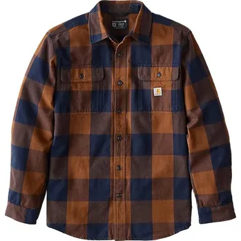 Pánská košile CARHARTT PLAID FLANNEL SHIRT RED DUCK Velikost: L